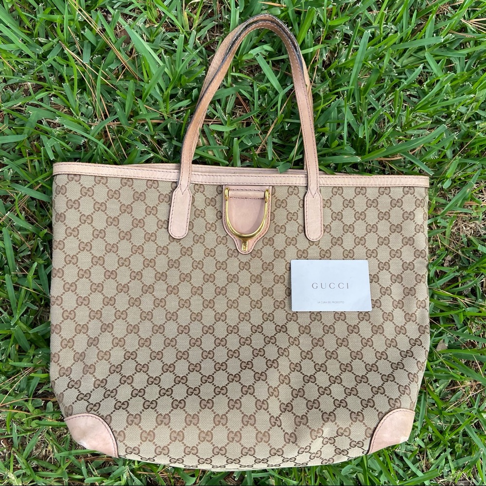 Gucci XL Monogram Web GG Tote Canvas - Picture 7 of 12